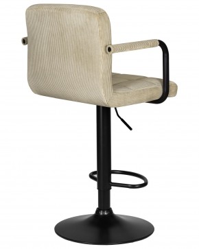 Стул барный DOBRIN KRUGER ARM BLACK, бежевый вельвет (LAR-E2041-04) в Чайковском - chaykovskiy.ok-mebel.com | фото 4