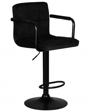 Стул барный DOBRIN KRUGER ARM BLACK, черный вельвет (LAR-E2041-52) в Чайковском - chaykovskiy.ok-mebel.com | фото 2
