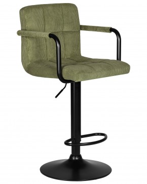 Стул барный DOBRIN KRUGER ARM BLACK, зеленый вельвет (LAR-E2041-7) в Чайковском - chaykovskiy.ok-mebel.com | фото 2