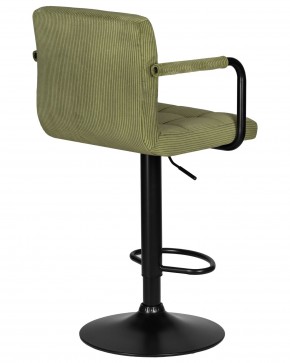 Стул барный DOBRIN KRUGER ARM BLACK, зеленый вельвет (LAR-E2041-7) в Чайковском - chaykovskiy.ok-mebel.com | фото 4