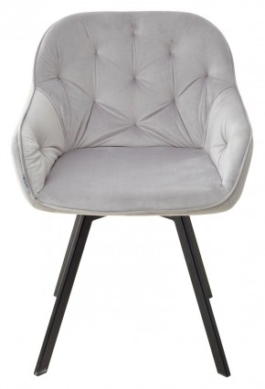 Стул GALE 360 град. поворот. BLUVEL-03 LIGHT GREY, велюр/ черный каркас, М-City в Чайковском - chaykovskiy.ok-mebel.com | фото 3