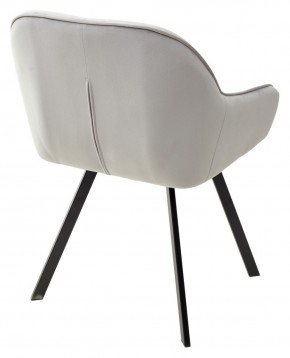 Стул GALE 360 град. поворот. BLUVEL-03 LIGHT GREY, велюр/ черный каркас, М-City в Чайковском - chaykovskiy.ok-mebel.com | фото 4