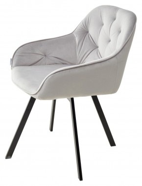 Стул GALE 360 град. поворот. BLUVEL-03 LIGHT GREY, велюр/ черный каркас, М-City в Чайковском - chaykovskiy.ok-mebel.com | фото 5