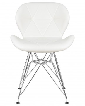 Стул обеденный DOBRIN BUTTERFLY CHROME, ножки хром, цвет белый в Чайковском - chaykovskiy.ok-mebel.com | фото 6