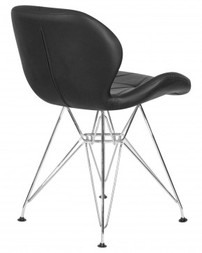 Стул обеденный DOBRIN BUTTERFLY CHROME, ножки хром, цвет чёрный в Чайковском - chaykovskiy.ok-mebel.com | фото 4