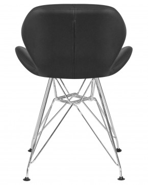 Стул обеденный DOBRIN BUTTERFLY CHROME, ножки хром, цвет чёрный в Чайковском - chaykovskiy.ok-mebel.com | фото 5