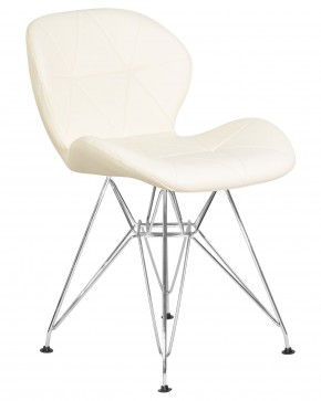 Стул обеденный DOBRIN BUTTERFLY CHROME, ножки хром, цвет кремовый в Чайковском - chaykovskiy.ok-mebel.com | фото 2