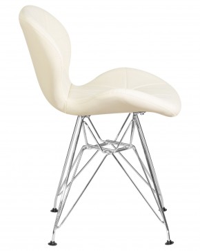 Стул обеденный DOBRIN BUTTERFLY CHROME, ножки хром, цвет кремовый в Чайковском - chaykovskiy.ok-mebel.com | фото 3