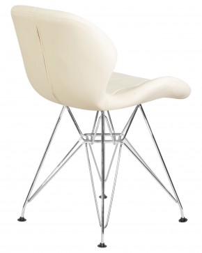 Стул обеденный DOBRIN BUTTERFLY CHROME, ножки хром, цвет кремовый в Чайковском - chaykovskiy.ok-mebel.com | фото 4