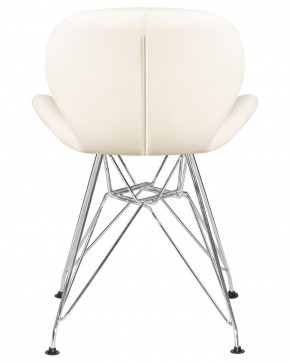 Стул обеденный DOBRIN BUTTERFLY CHROME, ножки хром, цвет кремовый в Чайковском - chaykovskiy.ok-mebel.com | фото 5