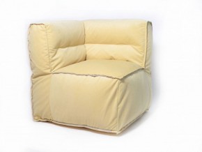 Угловое модульное бескаркасное кресло Комфорт (Желтый велюр) в Чайковском - chaykovskiy.ok-mebel.com | фото