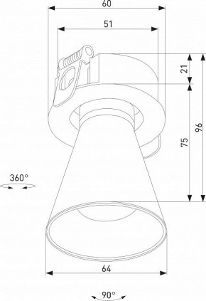 Встраиваемый светильник Elektrostandard Bell 25097/LED 8W 3000K белый в Чайковском - chaykovskiy.ok-mebel.com | фото 5