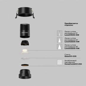Встраиваемый светильник Maytoni Dip DL115-10W-2.7K-B в Чайковском - chaykovskiy.ok-mebel.com | фото 3
