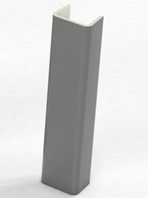 Торцевая заглушка  для цоколя h100 мм (Алюминий, Белый, Черный, Сонома) в Чайковском - chaykovskiy.ok-mebel.com | фото 1