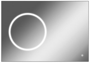Зеркало Eclipse 100 black с подсветкой Sansa (SE1032Z) в Чайковском - chaykovskiy.ok-mebel.com | фото