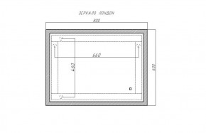 Зеркало Лондон 800х600 с подсветкой Домино (GL7019Z) в Чайковском - chaykovskiy.ok-mebel.com | фото 8